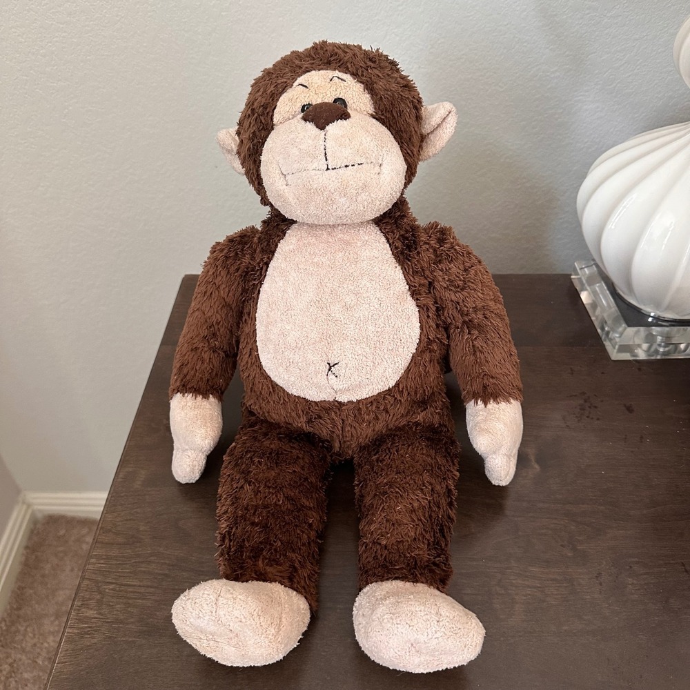 Build A-Bear Workshop Brown Monkey Plush Stuffed Animal Shaggy 16"